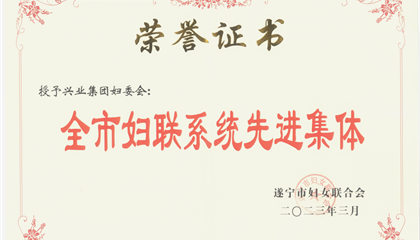 喜報(bào)！興業(yè)集團(tuán)婦委會(huì)榮獲“全市婦聯(lián)系統(tǒng)先進(jìn)集體”榮譽(yù)稱(chēng)號(hào)